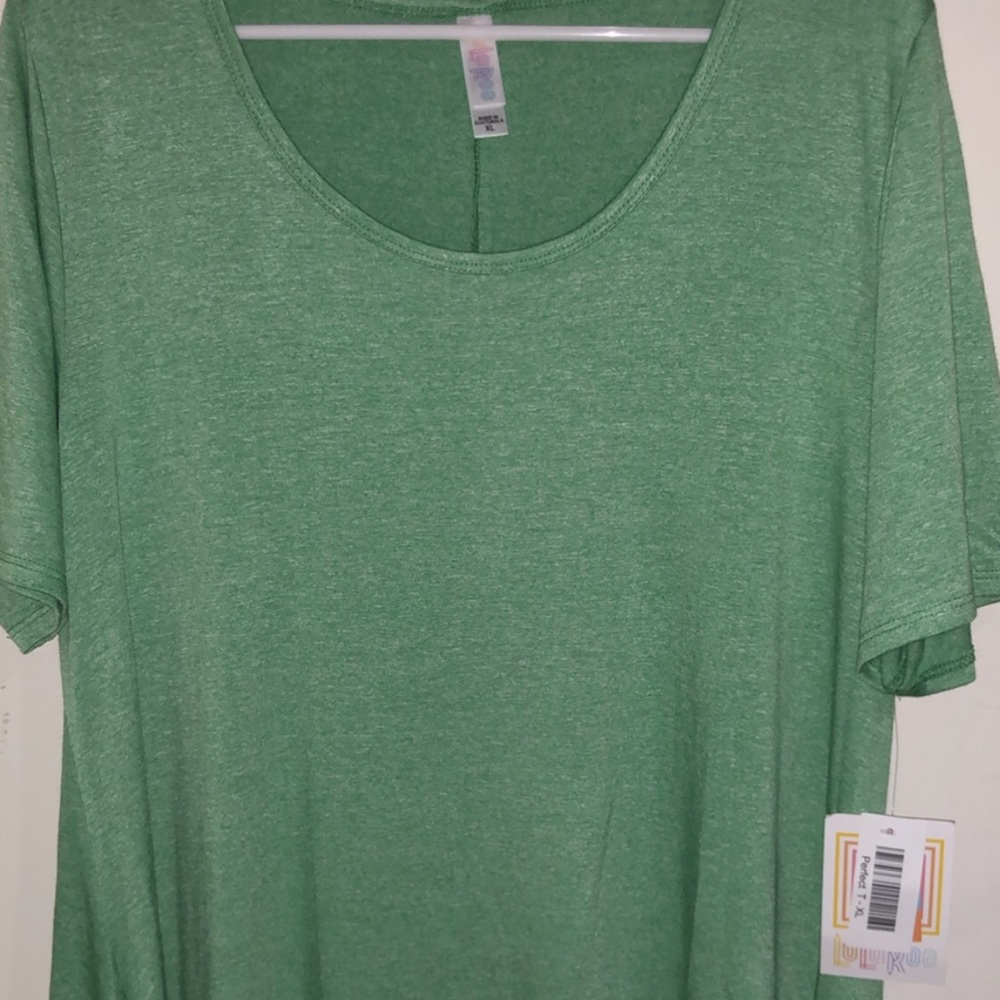 LULAROE SOLID GREEN PERFECT T XL